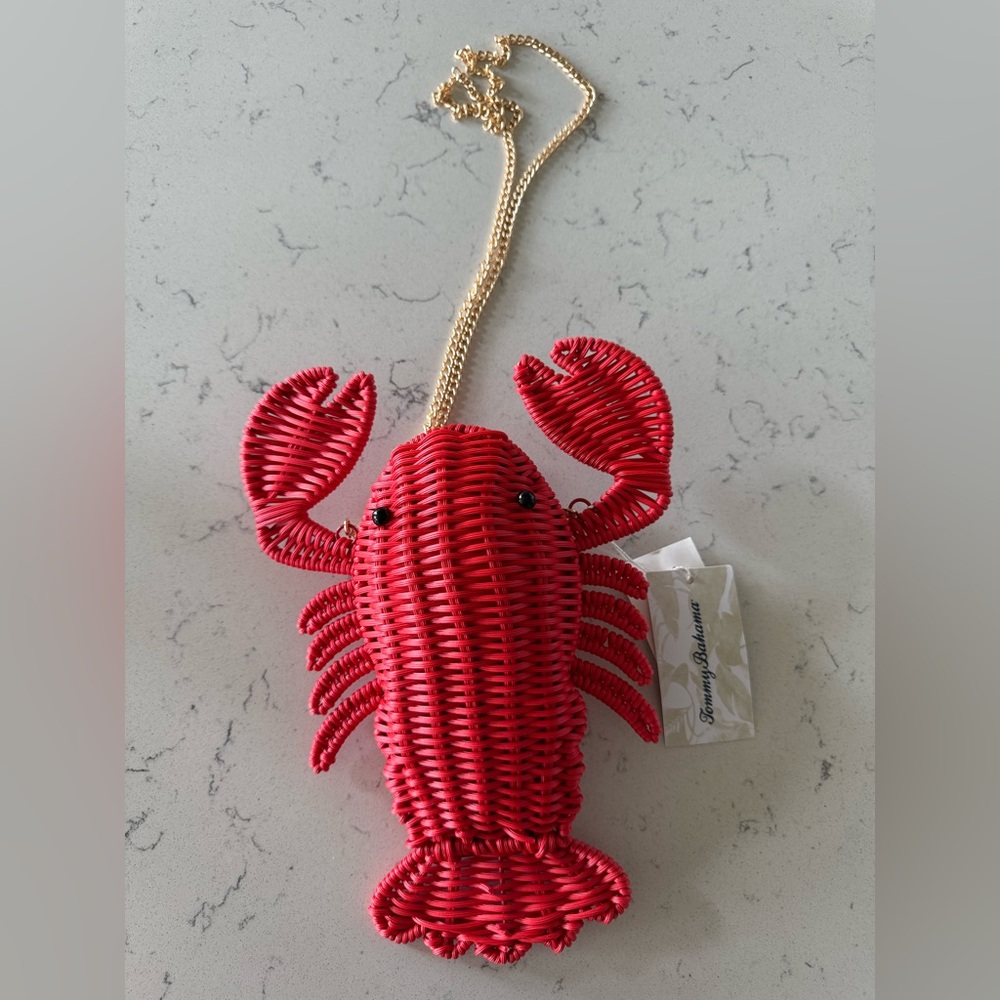 Tommy Bahama Red Lobster Woven Crossbody Purse